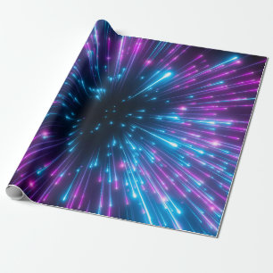 3d, paars vuurwerk, big bang, sterrenstelsel, abst cadeaupapier