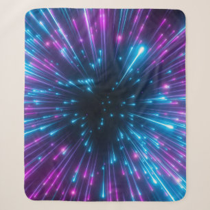 3d, paars vuurwerk, big bang, sterrenstelsel, abst sherpa deken
