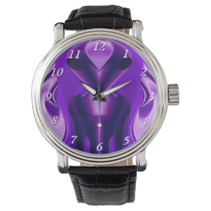 3D Paarse Regenboog Dromen, Buitenaards Horloge