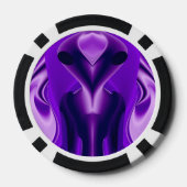 3D Paarse Regenboog Dromen, Buitenaards Poker Chips (Achterkant)