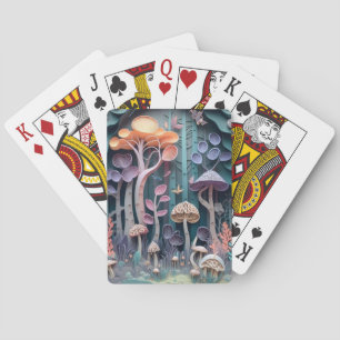 3D Paddestoel Tuin Pokerkaarten