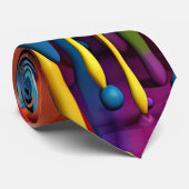 3D Paint Drips Stropdas (Opgerold)