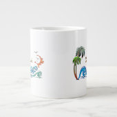 3d Palms, Waves & Sunset KAUAI Jumbo Mok (Voorkant)