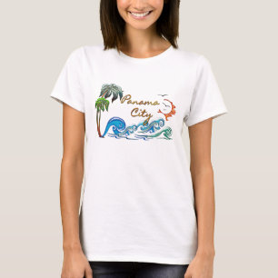 3d Palms, Waves & Sunset PANAMA CITY T-shirt