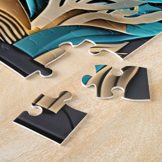 3D Paper Art Dolfijn Design T-shirt Legpuzzel (Zijkant)