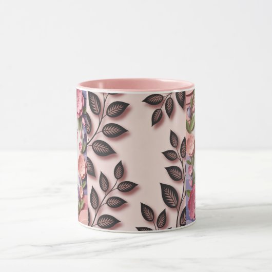 3D Paper-Cut Cross Design-Mok – AI-gegenereerd Mok (Midden)