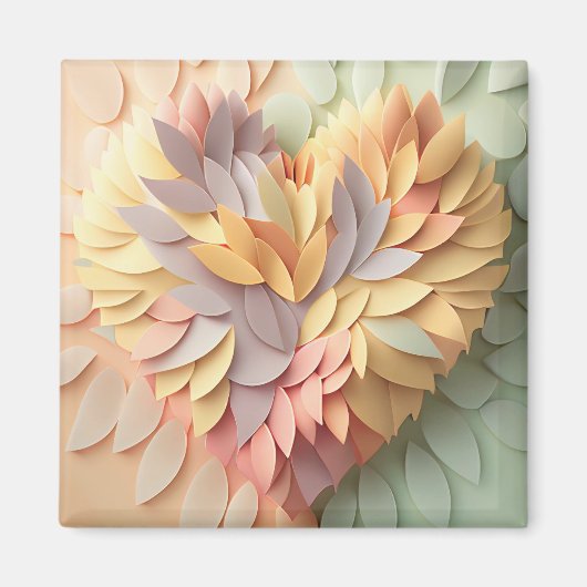 3D Pastel hart Magneet (Voorkant)