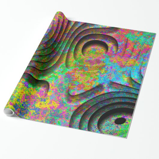 3D-patronen 2 Cadeaupapier (Uitgerold)