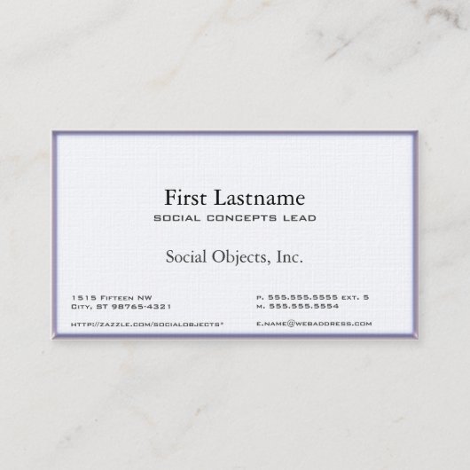 3D Pearl Serif American Garamond Gothic Sjabloon Visitekaartje (Voorkant)