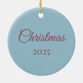 3D Personalized Christmas Bunny Keramisch Ornament (Achterkant)