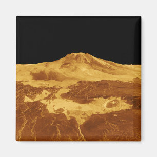 3D Perspectief Uitzicht van Maat Mons op Venus Magneet