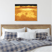 3D Perspectief Uitzicht van Sapas Mons op Venus Canvas Afdruk (Insitu (Slaapkamer))