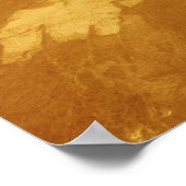 3D Perspectief Uitzicht van Sapas Mons op Venus Poster (Hoek)