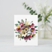 3D Petit Flowers Feestdagenkaart (Staand voorkant)