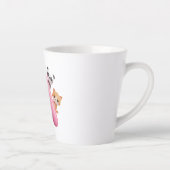3D Pink Balloon Letter A Ceramic Latte Mug (Droite)