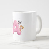3D Pink Balloon Letter A Jumbo Mug (Devant droit)