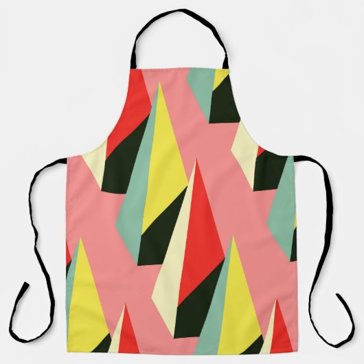 3D-piramides: Retro geometrische Vintage. Schort (Voorkant)
