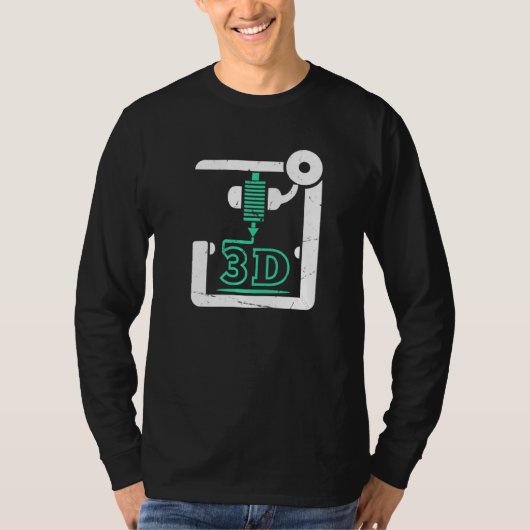 3D Printer CNC G Code 3D Printer T-shirt (Voorkant)