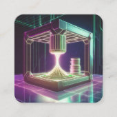 3D printing machine Vierkante Visitekaartje (Voorkant)