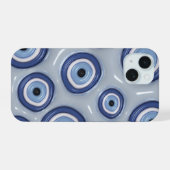 3D Puffy Evil Eye Positieve Vibes Telefoon Case iPhone 15 Hoesje (Achterkant horizontaal)