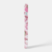 3D Puffy Roze Aardbei en Melk Telefoon Case iPhone 15 Hoesje (Linkerkant)