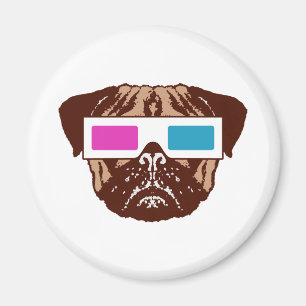 3D Pug Magneet