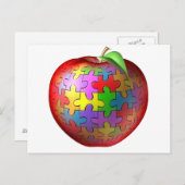 3D Puzzle Apple Briefkaart (Voorkant / Achterkant)
