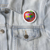 3D Puzzle Apple Ronde Button 5,7 Cm (In situ)
