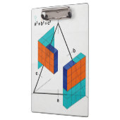 3D Pythagorean Theorem Math Clipboard Klembord (Links)