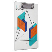 3D Pythagorean Theorem Math Clipboard Klembord (Rechts)