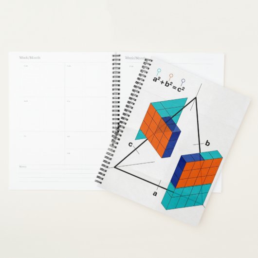 3D Pythagorean Theorem Math Planner (Display)