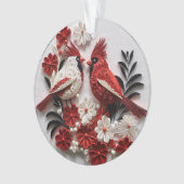 3D Quilled Papier Art Kardinaal Ornament (voorkant)