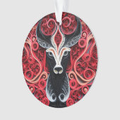 3D Quilled Papier Kunst Herten Ornament (voorkant)