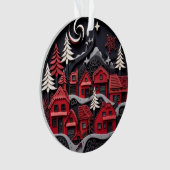 3d Quilled Papier Kunst Kerstdorp Ornament (voorkant)