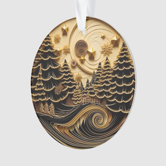 3D Quilling Effect Forest Ornament (voorkant)