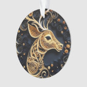 3D Quilling Effect Rendier Ornament (voorkant)