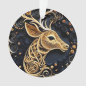 3D Quilling Effect Rendier Ornament (voorkant)