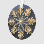 3D Quilling Effect Sneeuwvlok Ornament (voorkant)