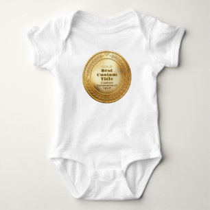 3D realistische gouden medaille aangepaste bewerkb Romper