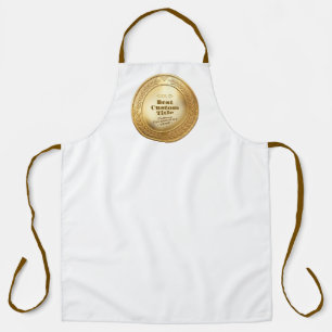 3D realistische gouden medaille aangepaste bewerkb Schort
