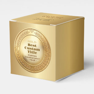 3D Realistische Gouden Medaille Aanpasbare Ondersc Bedankdoosjes