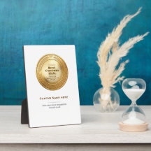 3D Realistische Gouden Medaille Aanpasbare Ondersc