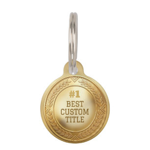 3D Realistische Gouden Medaille Aanpasbare Ondersc Huisdierpenning