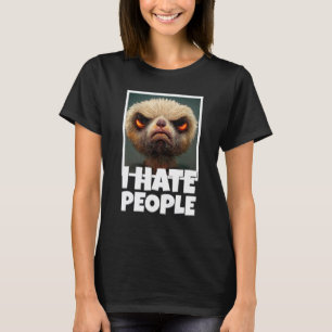 3D Realistische Luiaard Ochtend Mopperende Koffie T-shirt