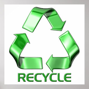 3d Recyclen grafisch Poster