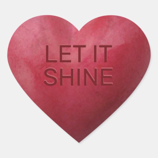 3D Red Candy Heart Message disant Stickers Cadeau (Devant)