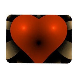 3D Red Heart Magneet