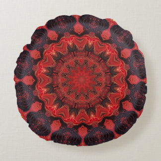 3D Red Mandala Round Sierkussen Rond Kussen