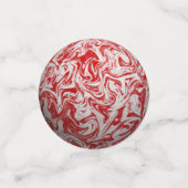 3D Red & White Balls Confetti (Kleine voorkant)