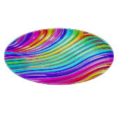 3D regenboog-gekleurd abstractiepatroon Snijplank (Hoek)